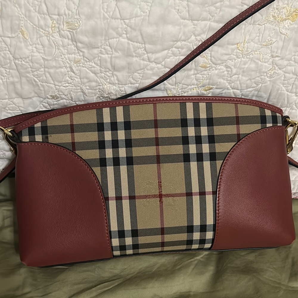 Burberry Women's Tan and Brown Crossbody Bag